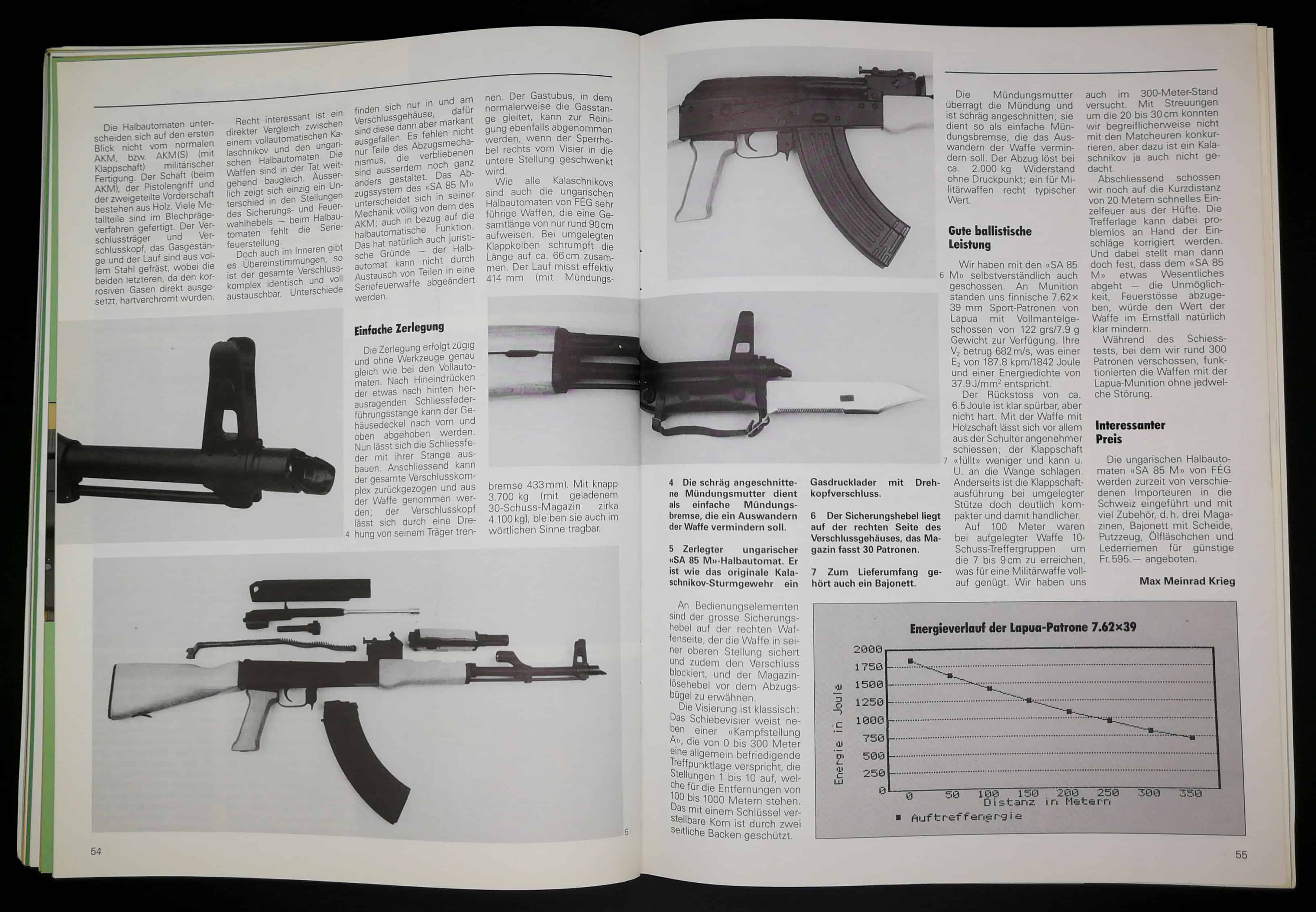 Auch Ungarn baut(e) Kalaschnikov Gewehre - hier das SA 85 M von Fegyver- és Gázkészülékgyár, kurz FÉG.