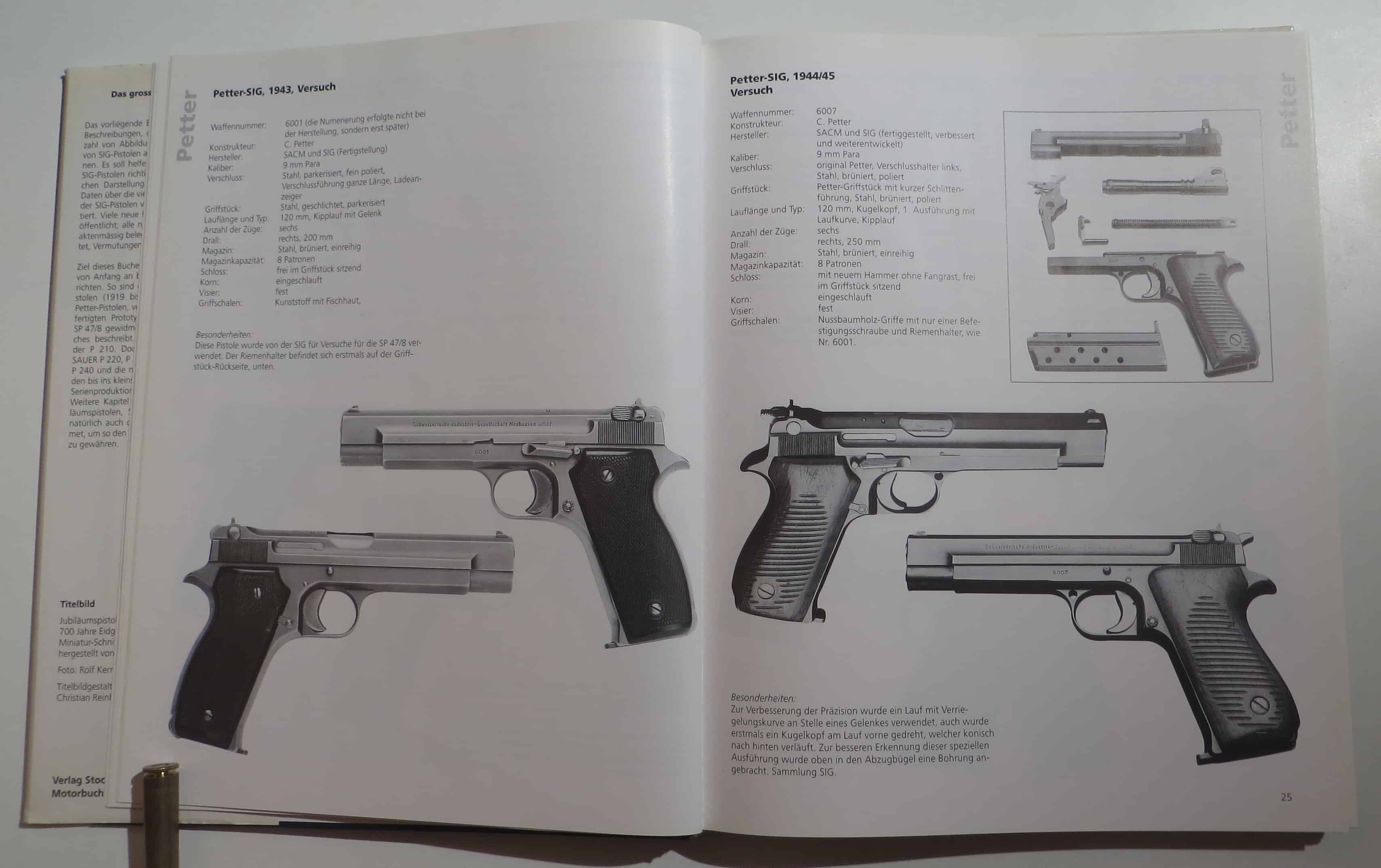 Die Petter-Pistolen 43 und 44/45. Man kann bereits erkennen, was sich daraus entwickeln wird.