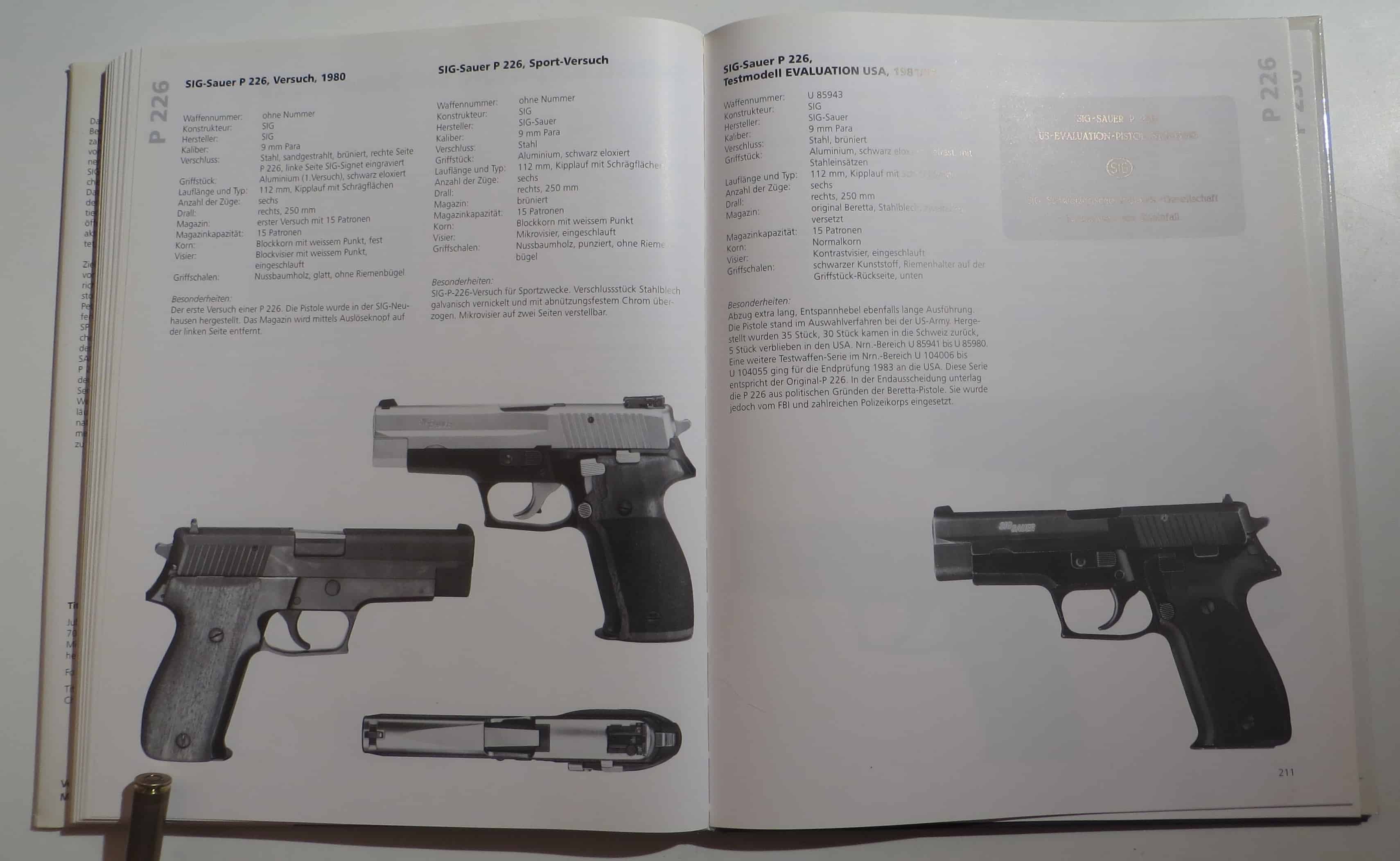 Versuchspistolen der P226.