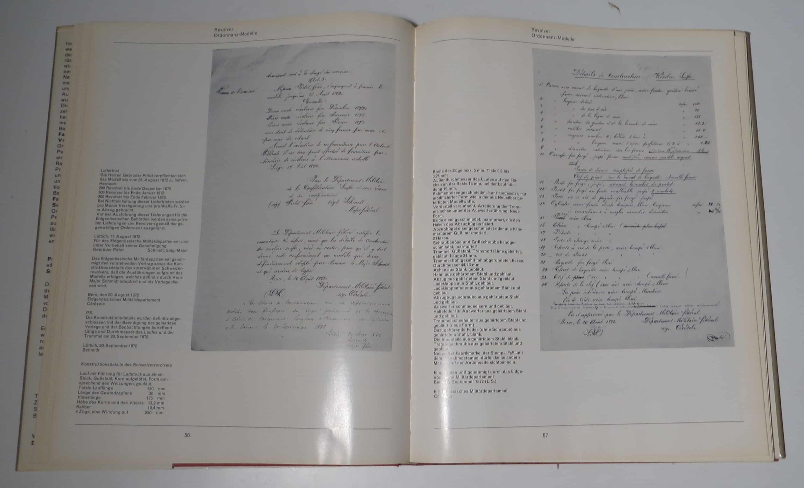 Dokmente zu den Ordonnanzrevolvern. Dankenswerterweise transkribiert.