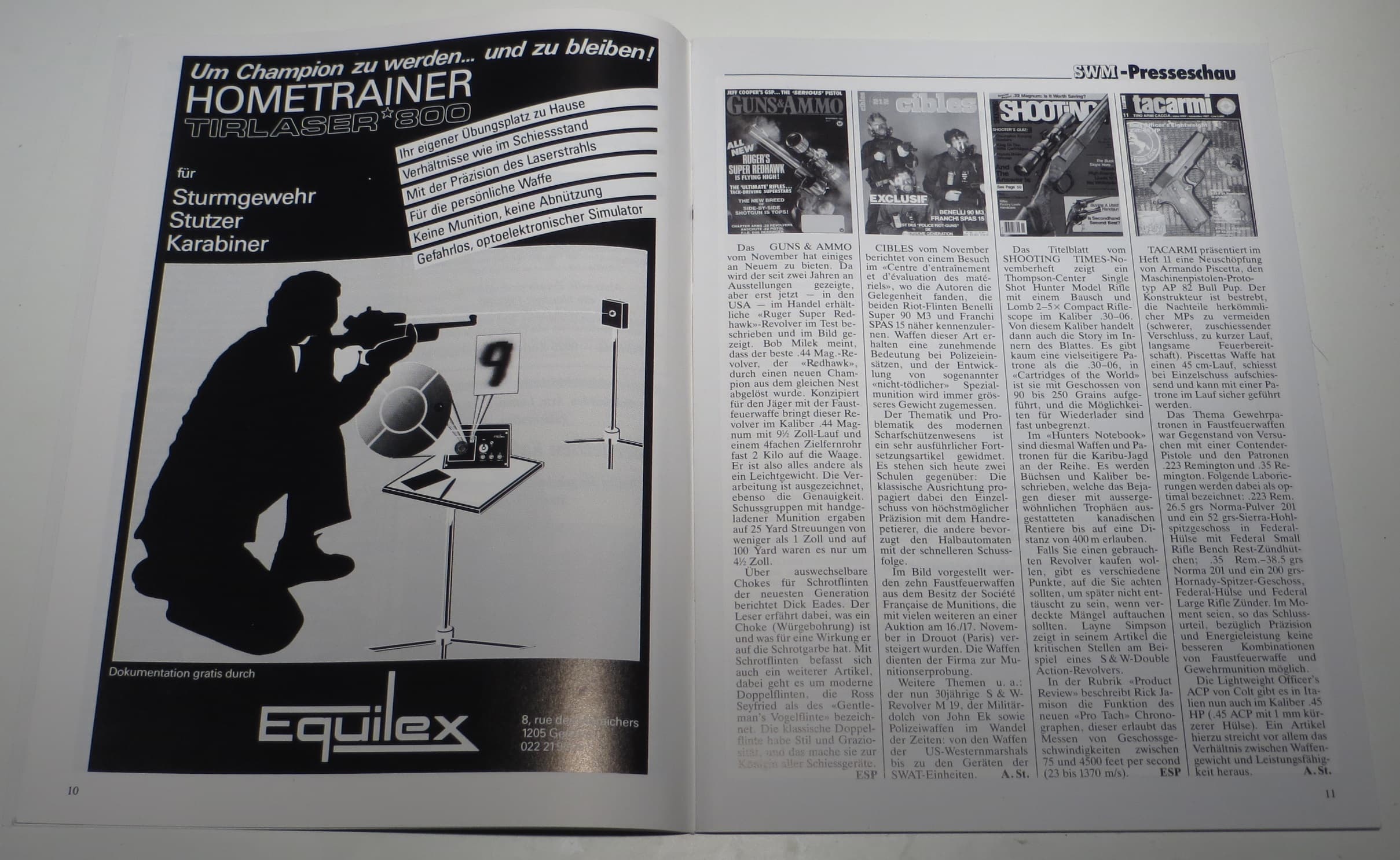 Der Hometrainer TIRLASER*800 von Equilex. Wohl ein Nachfolger von IROSA und Vorgänger von SCATT, den heute nichtmal mehr google kennt.
