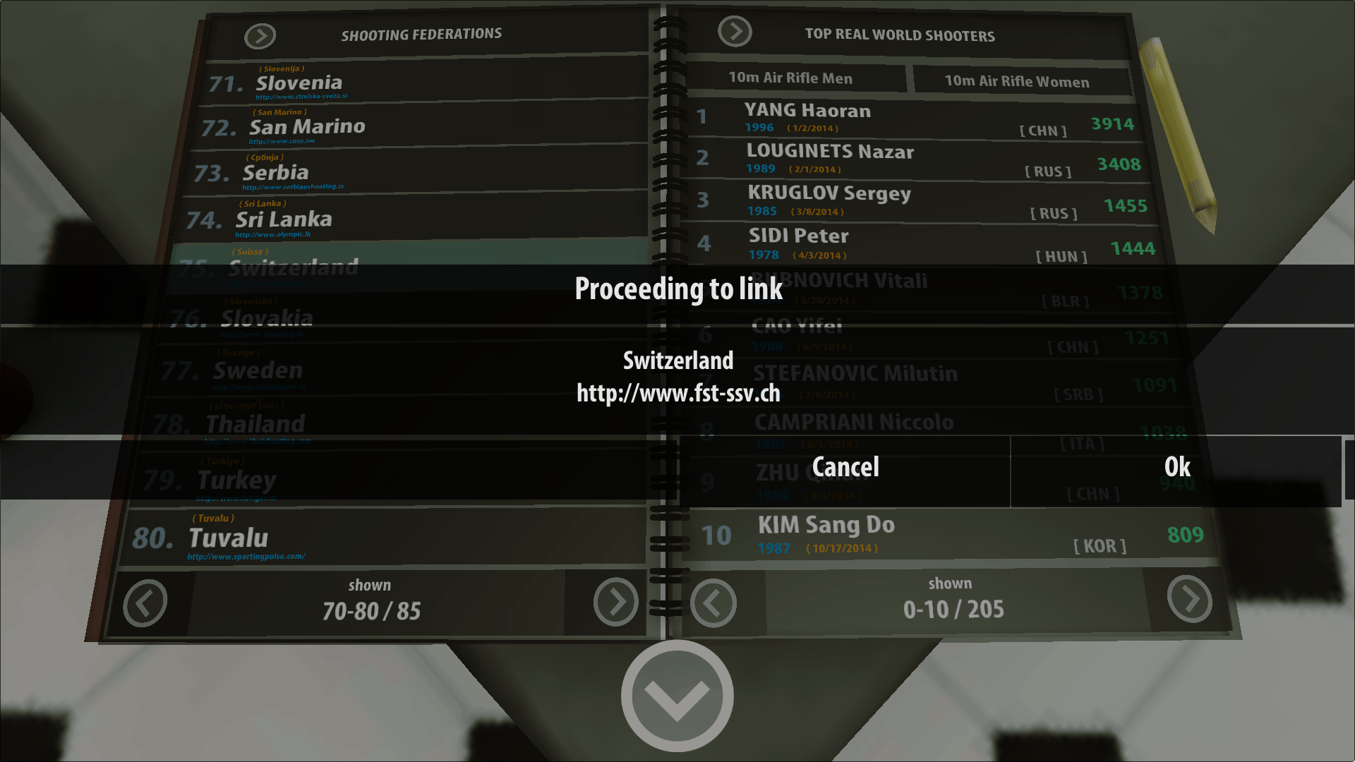 In dem Heft wird man bei Bedarf direkt zu den internationalen Verbänden verlinkt und kann echte Rekorde einsehen.
