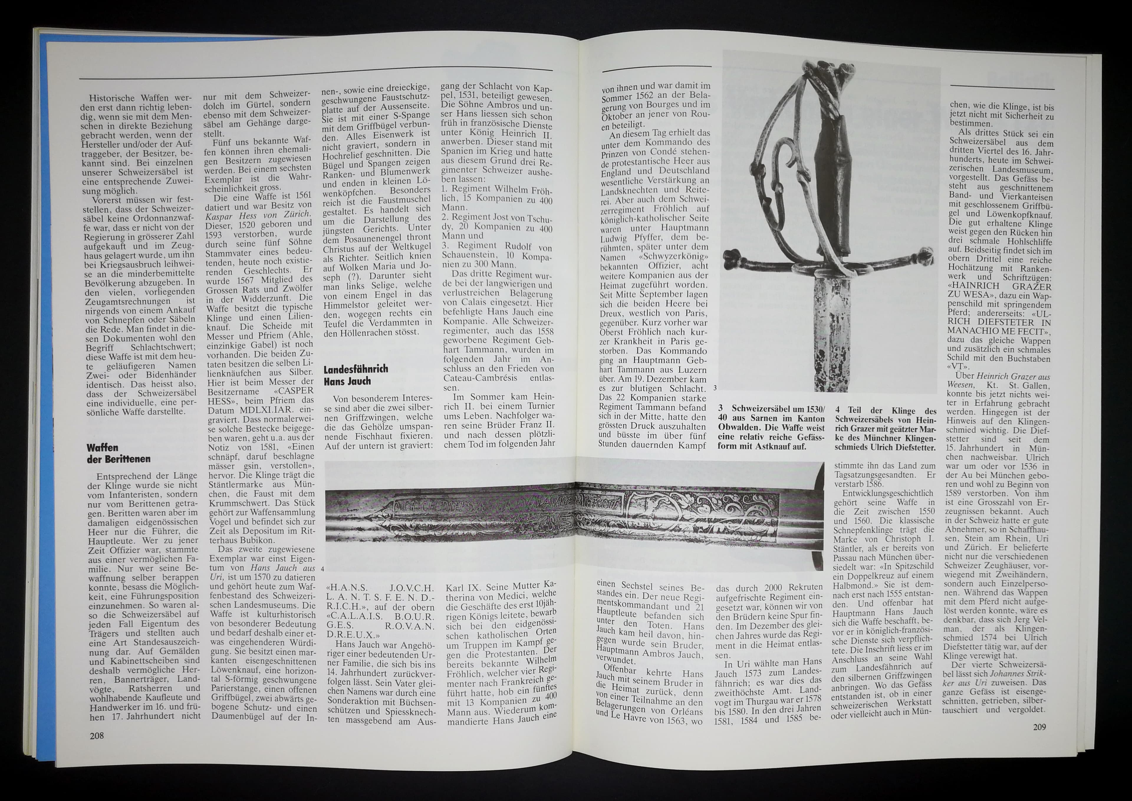 Blankwaffen sind auch Waffen - hier gehts um den Begriff "Schweizersäbel".
