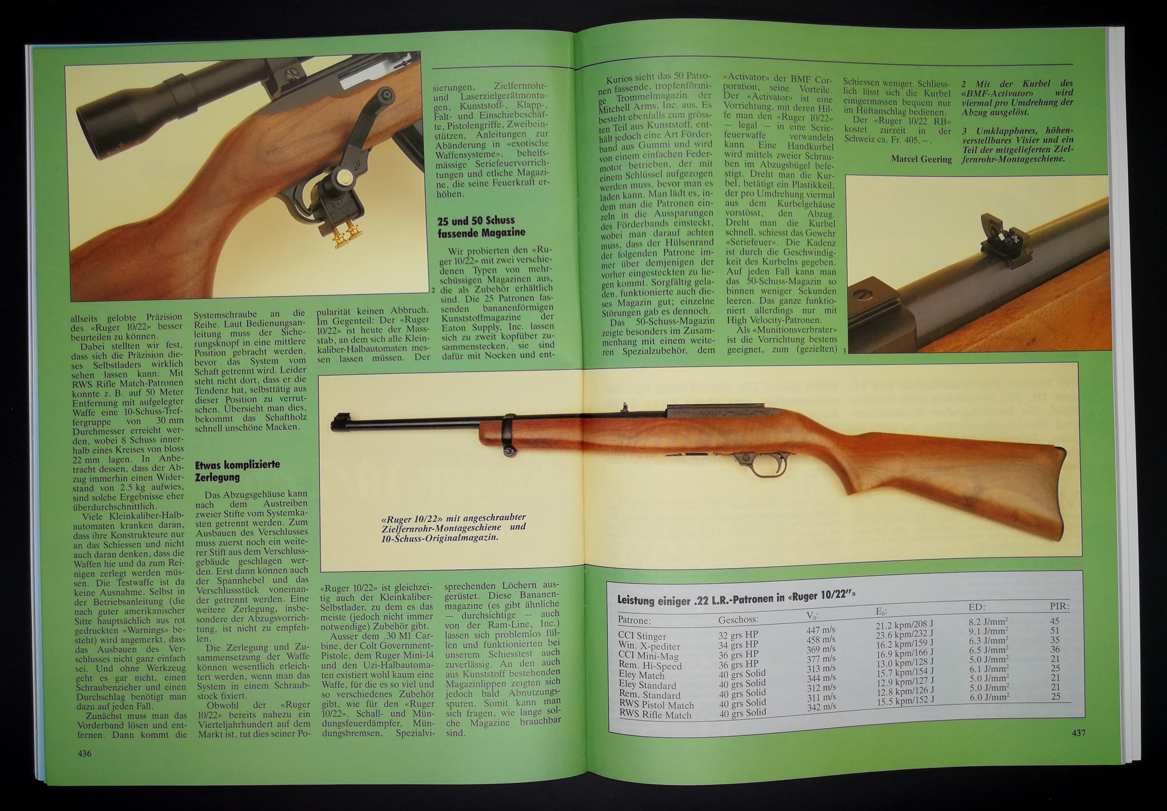 Die Kurbel links oben zeigt Erfindungsgeist; so kann mit ihr jeder Halbautomat quasi vollautomatisch bedient werden, wenn auch mit manuellem Kurbeln. Als "Munitionsverbrater" aber bestens geeignet, sagt das SWM...
