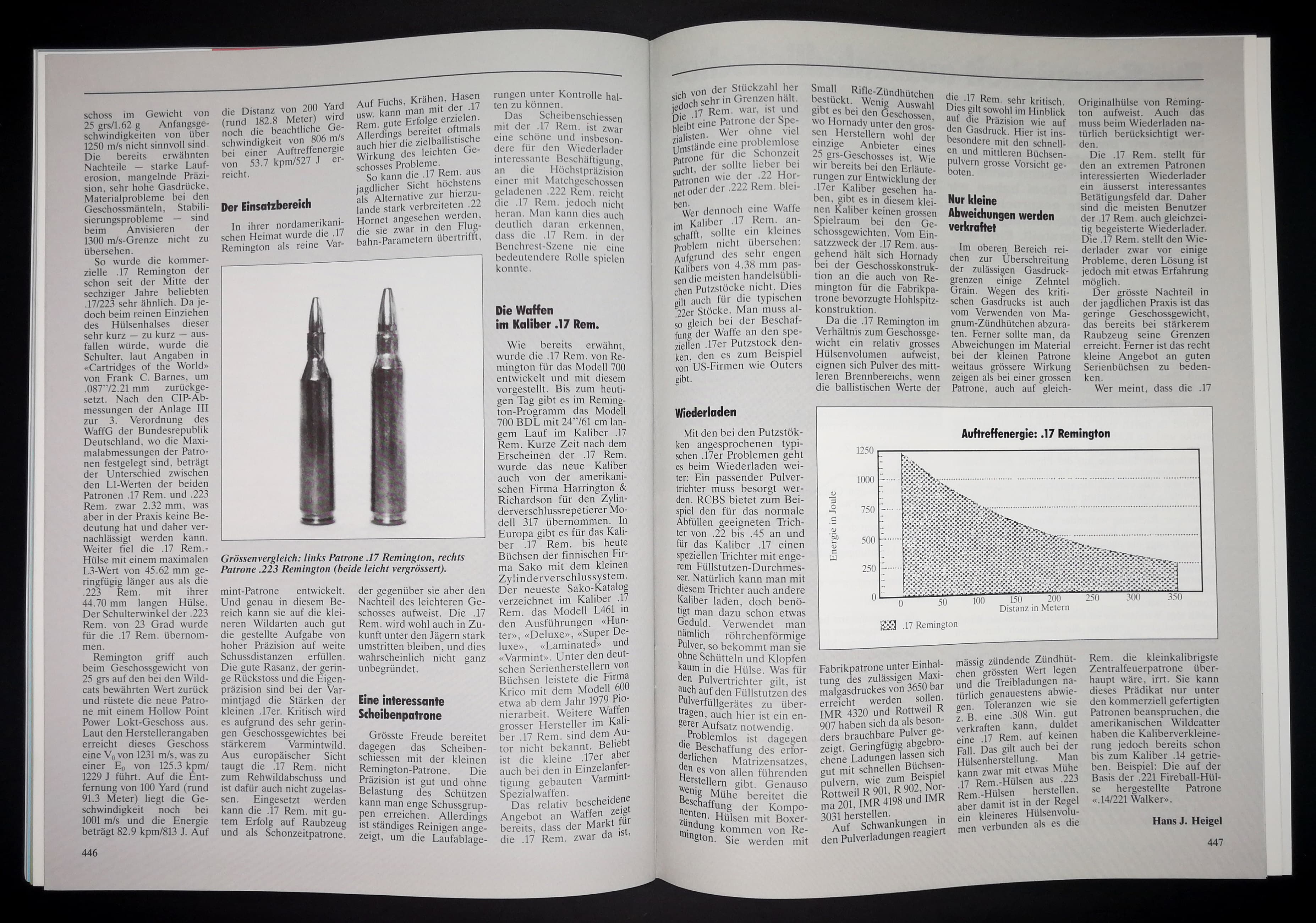 Dem "umstrittenen" .17 Kaliber werden ganze vier Seiten gewidmet.
