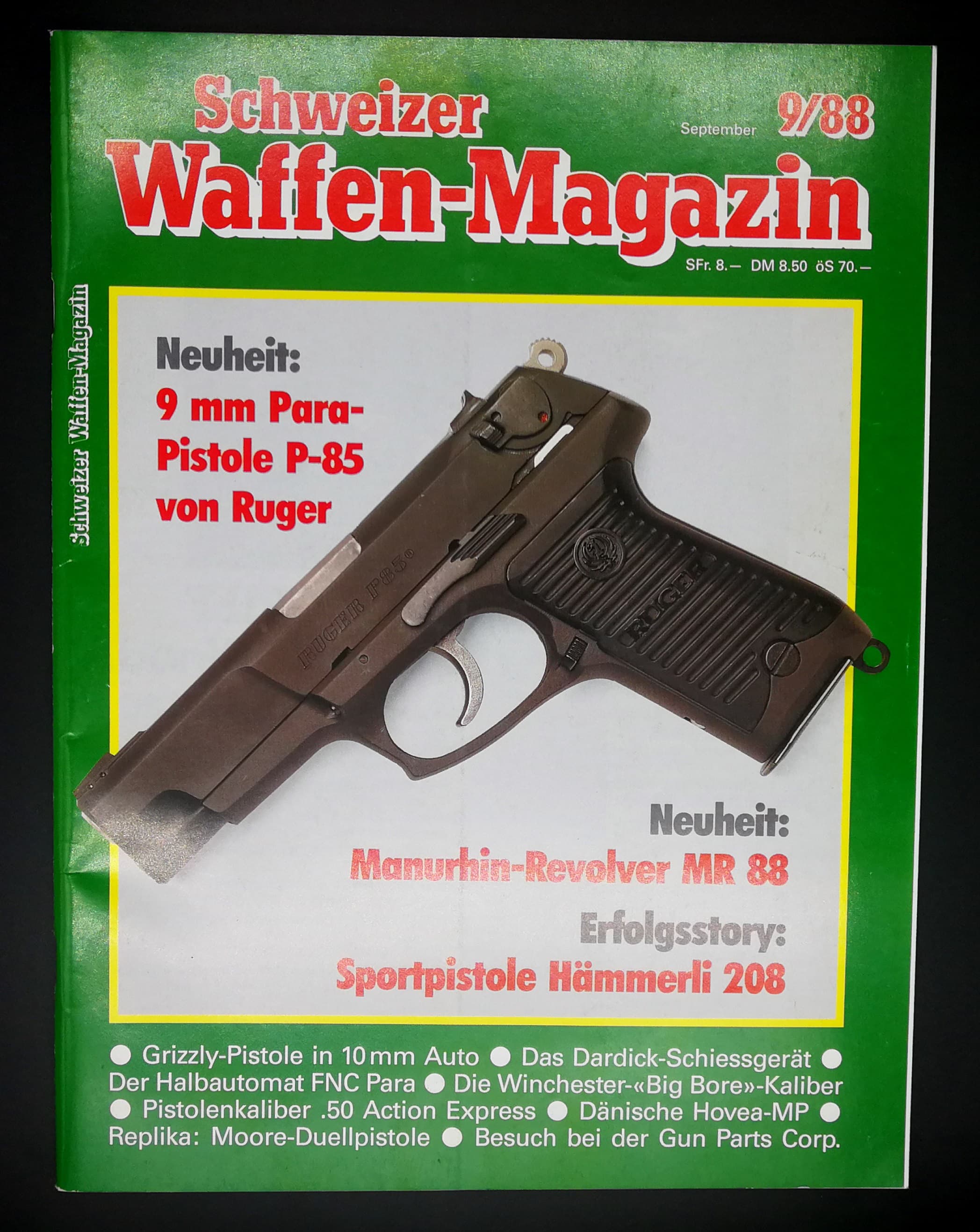 Manchmal frage ich mich schon, aus welchen Gründen manche Waffen als Titelbild enden. Die LAR Grizzly jedenfalls wäre ungleich sexier gewesen als die P-85.
