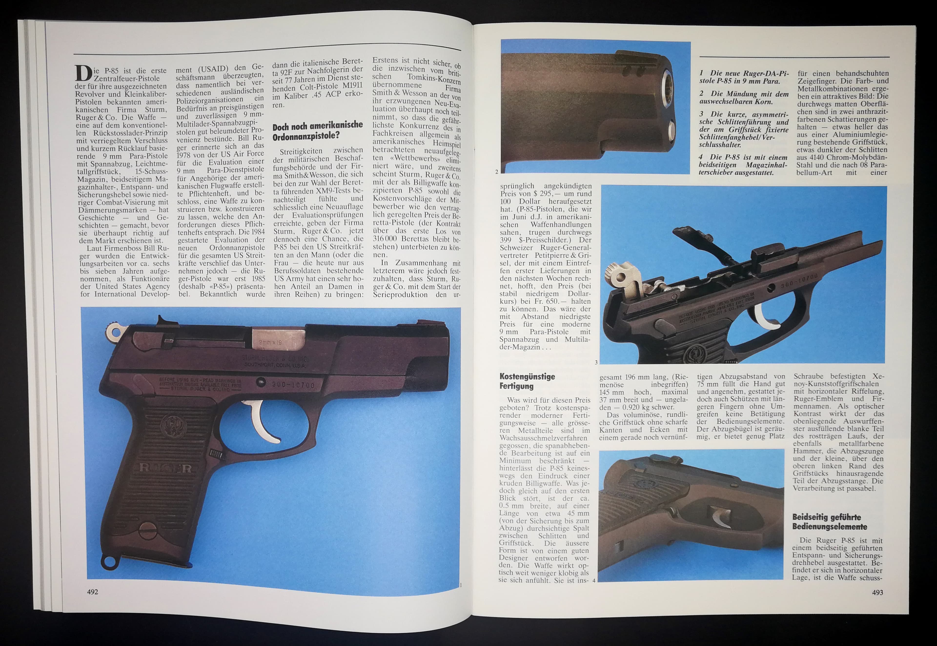 Titelmädchen Ruger P-85. "Präzise genug", lautet das Verdikt.
