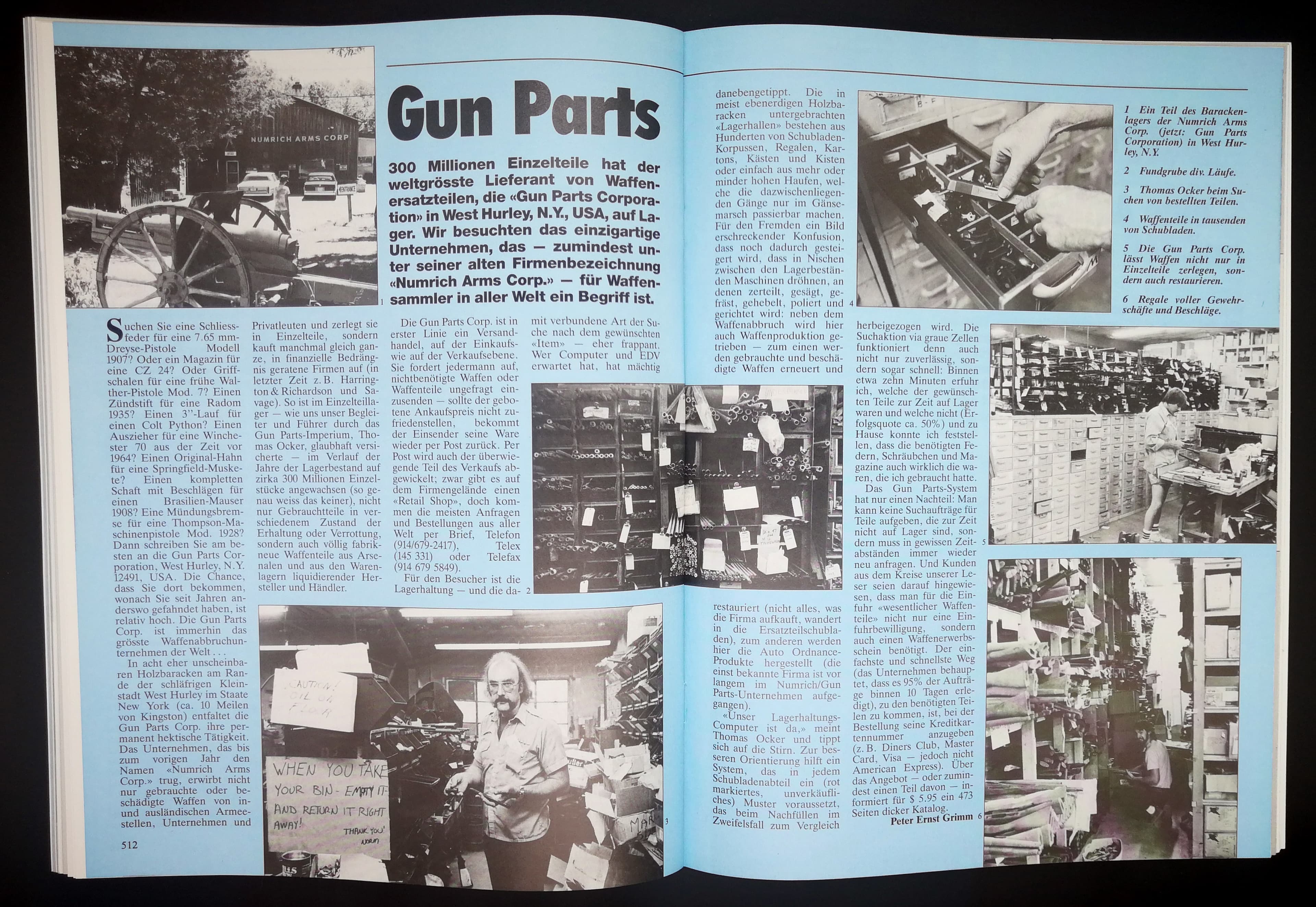 Führung durch die Gun Parts Company - Quasi ein "Schrotthandel" allerhand Waffenteile.
