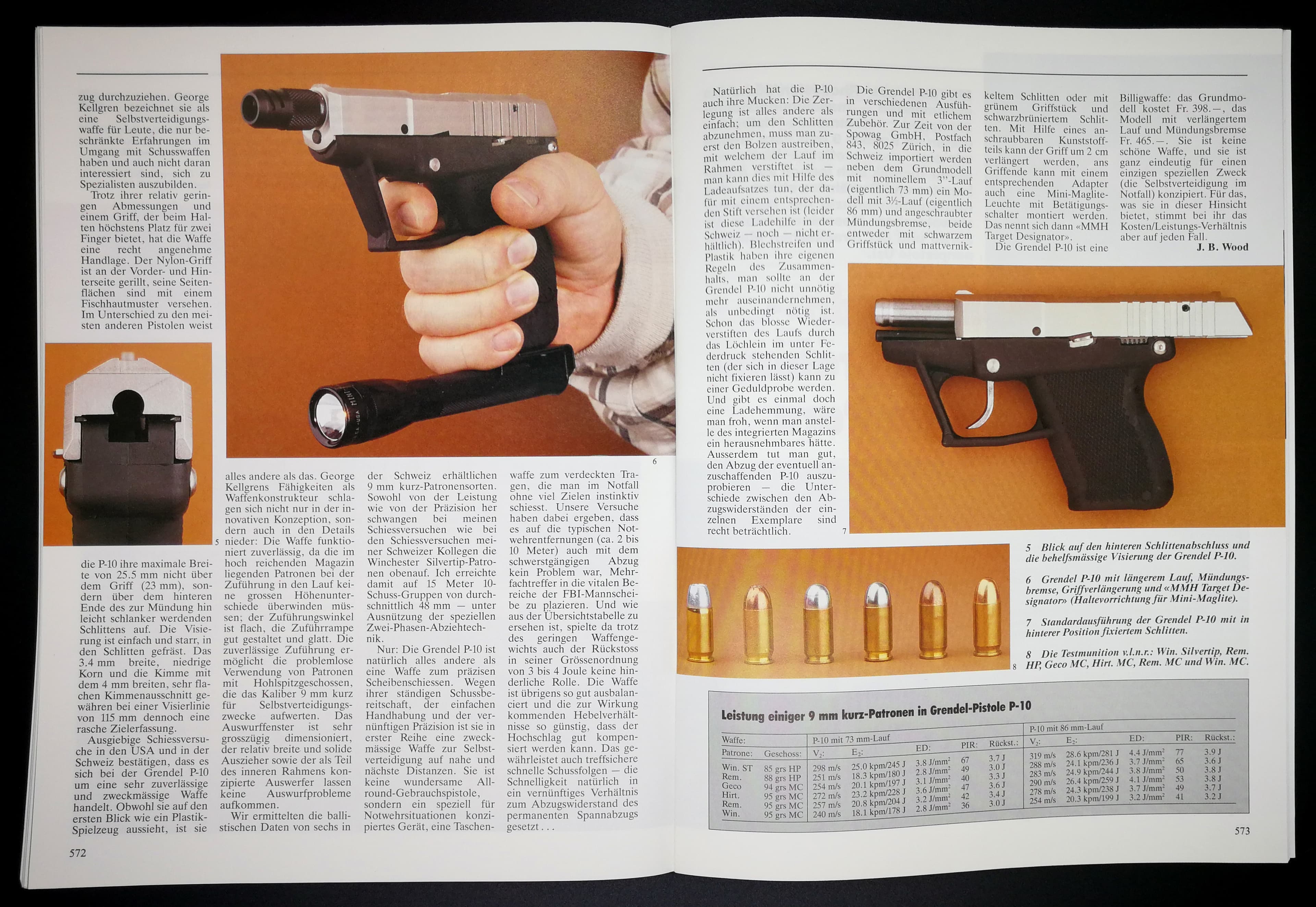 Das Covergirl, die Grendel P-10 .
