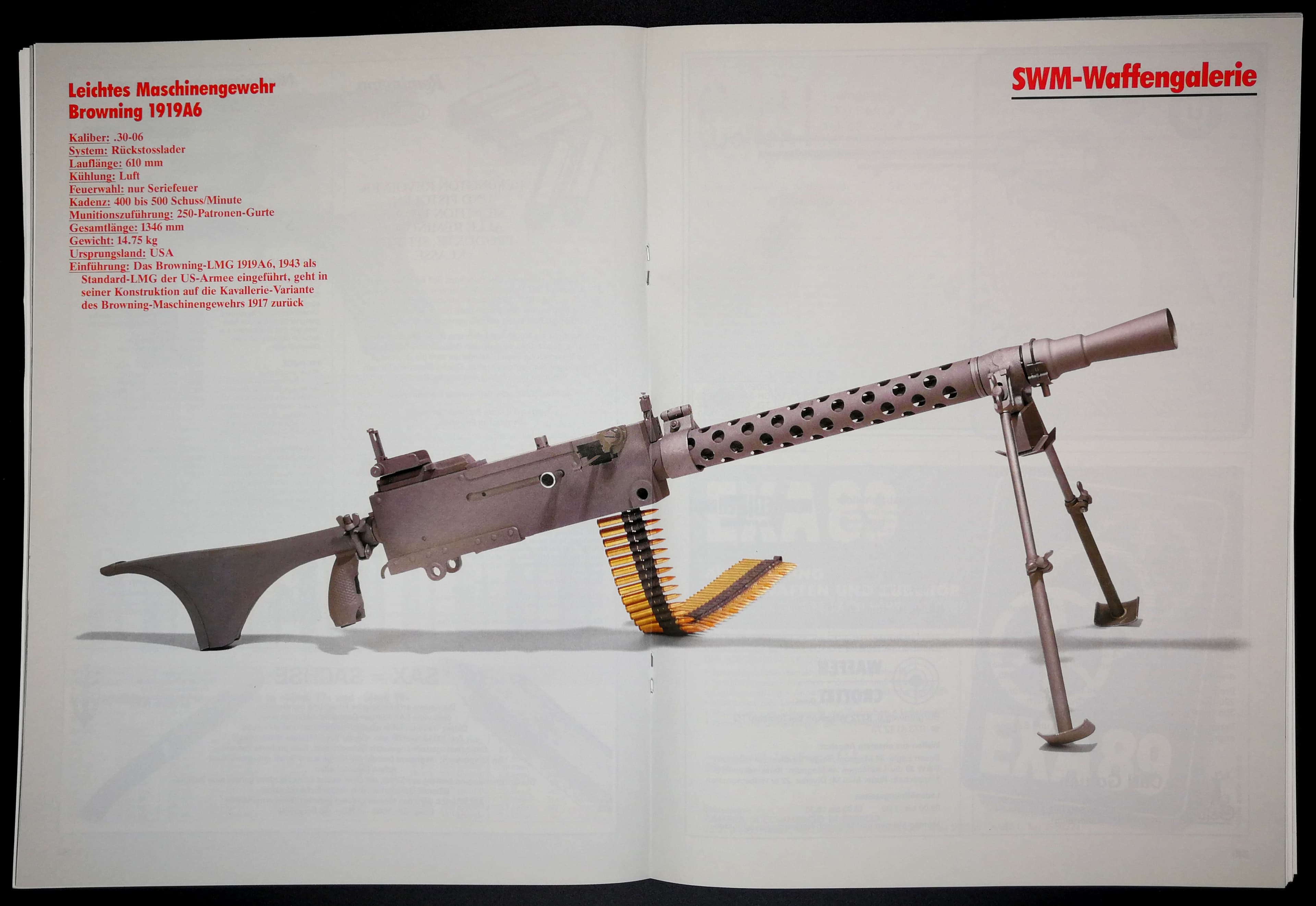 Das markante Verschlussgehäuse verrt es: Hier ist ein Browning MG abgelichtet! Genauer ist es das Browning 1919A6, welches 1988 ausklingen lässt.
