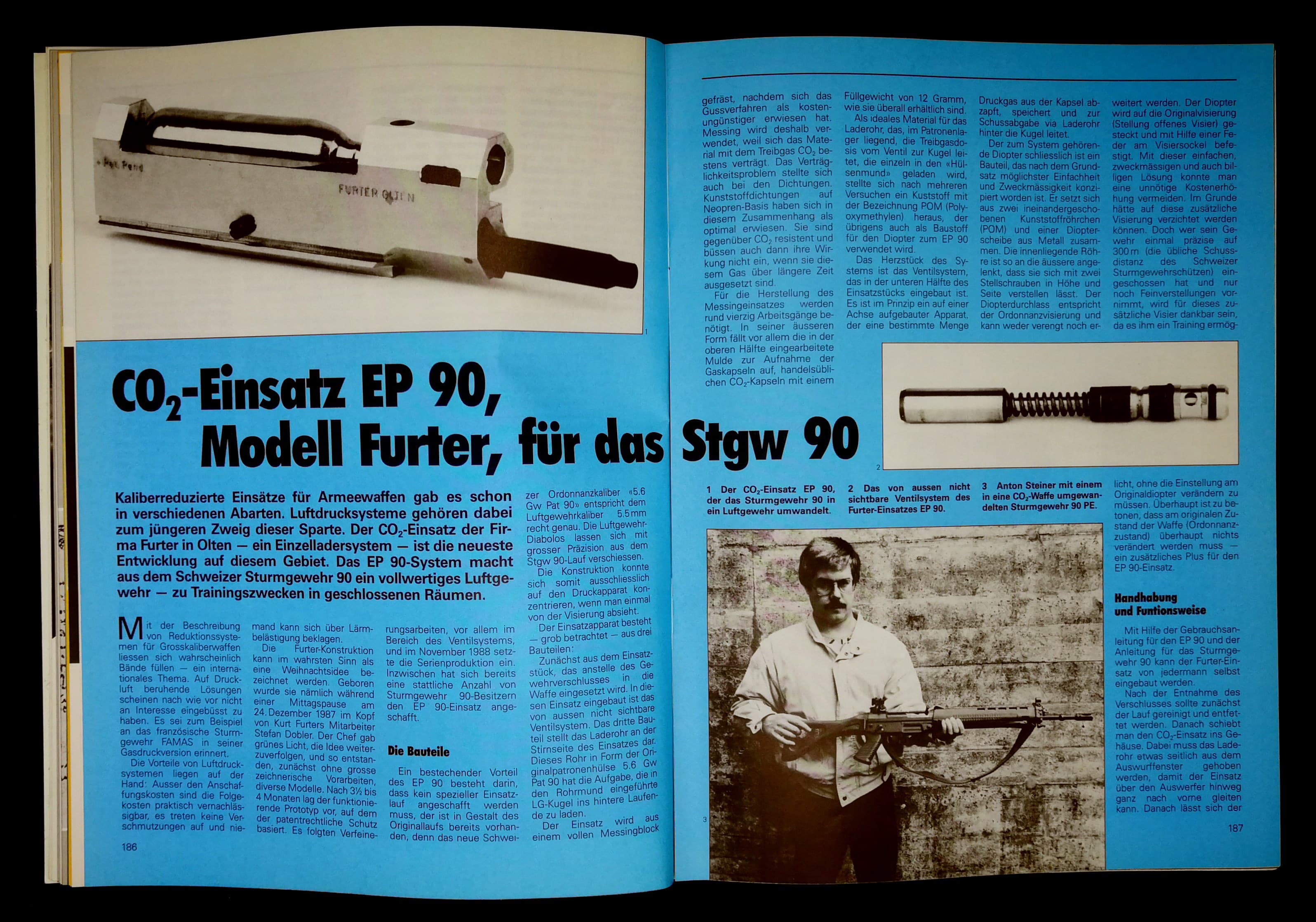 Etwas anderes als Diabolos mit Zündhütchen zu verschiessen: Das CO2-System von Furter.
