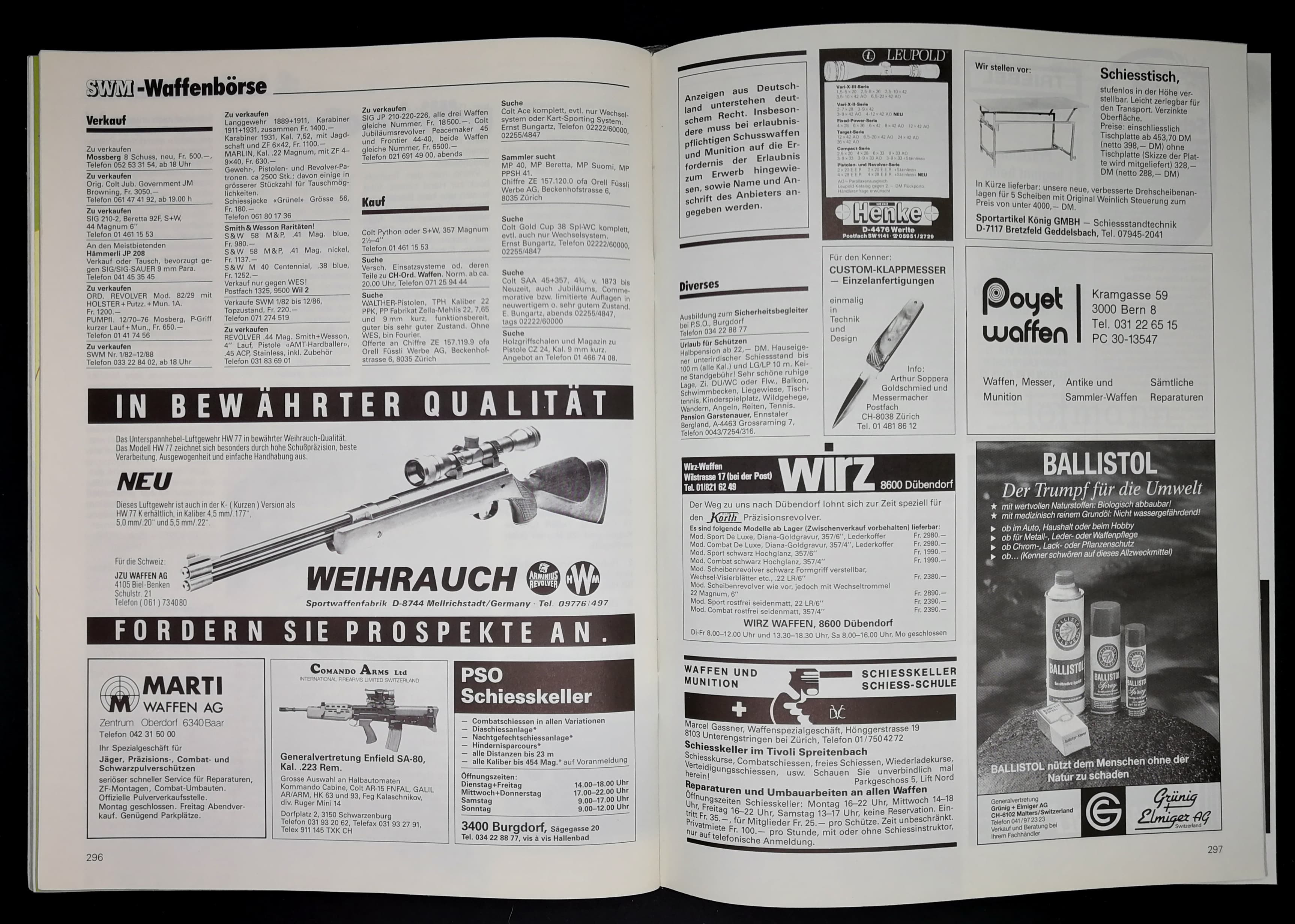 Börse und Werbung. Damals waren K11 und K31 noch teurer. Die AMT Hardballer hätte ich auch gerne!
