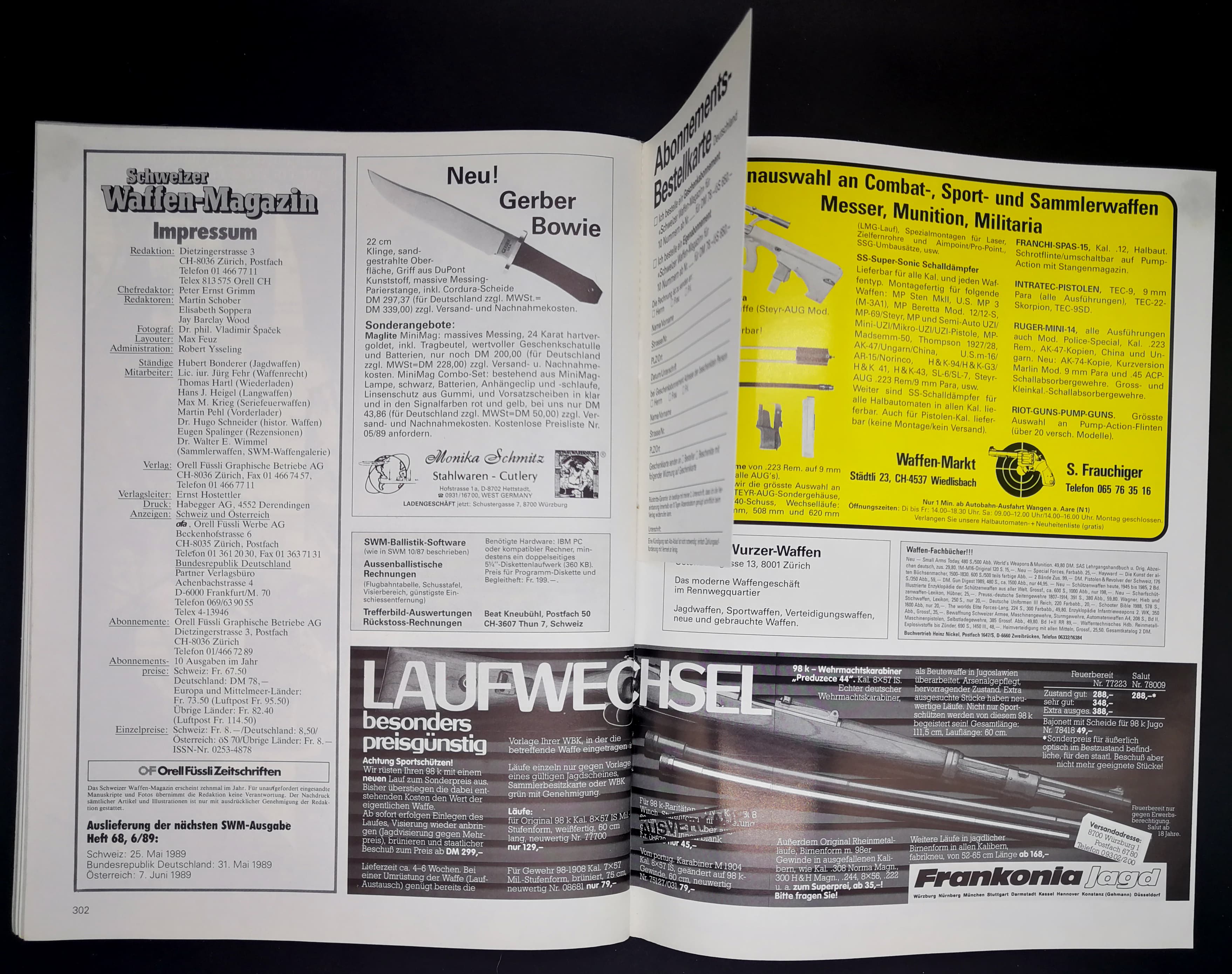 Die letzte Seite mit Abobestellkarte.
