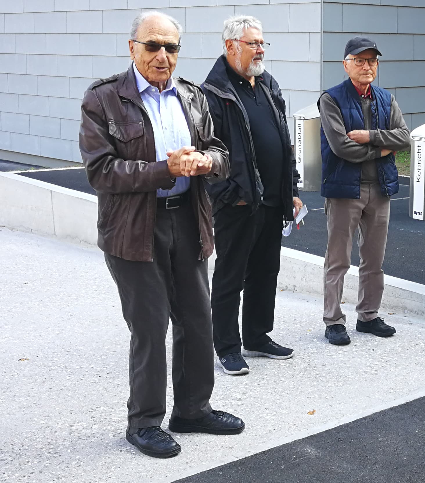 Die Museumsführer, v.l.n.r.: Edi Brodbeck, Josef Hugentobler und Franz Suter