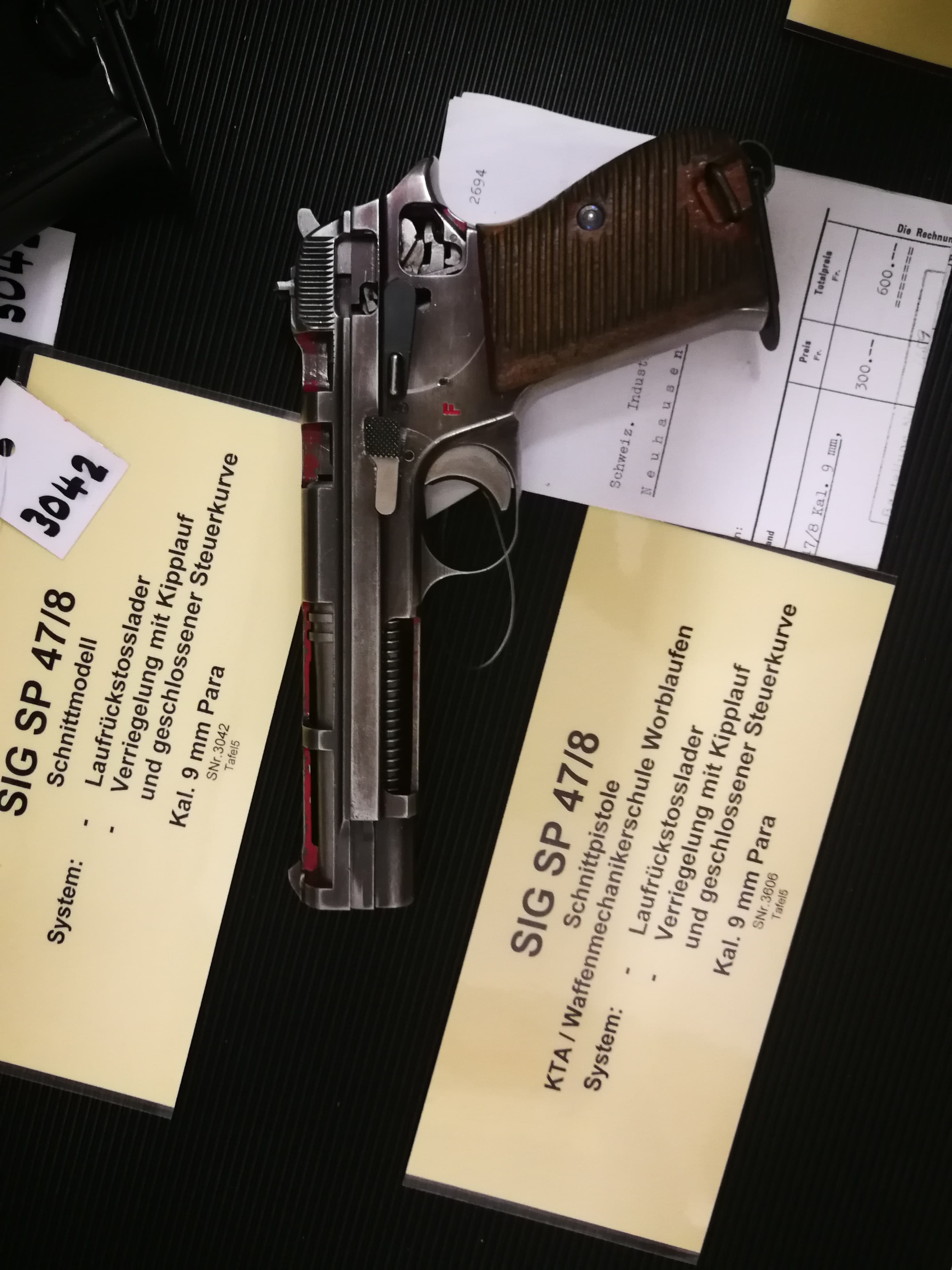 Schnittmodell der SP 47/8 der Waffenmechanikerschule.
