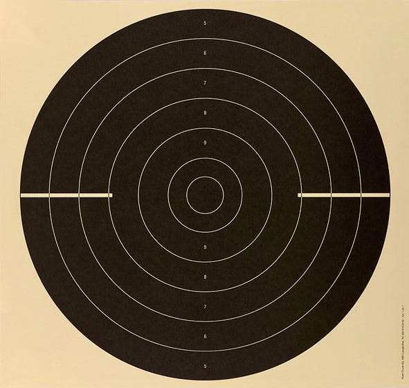 P-Schnellfeuerscheibe SSV/ISSF, "Kuchenblech" genannt