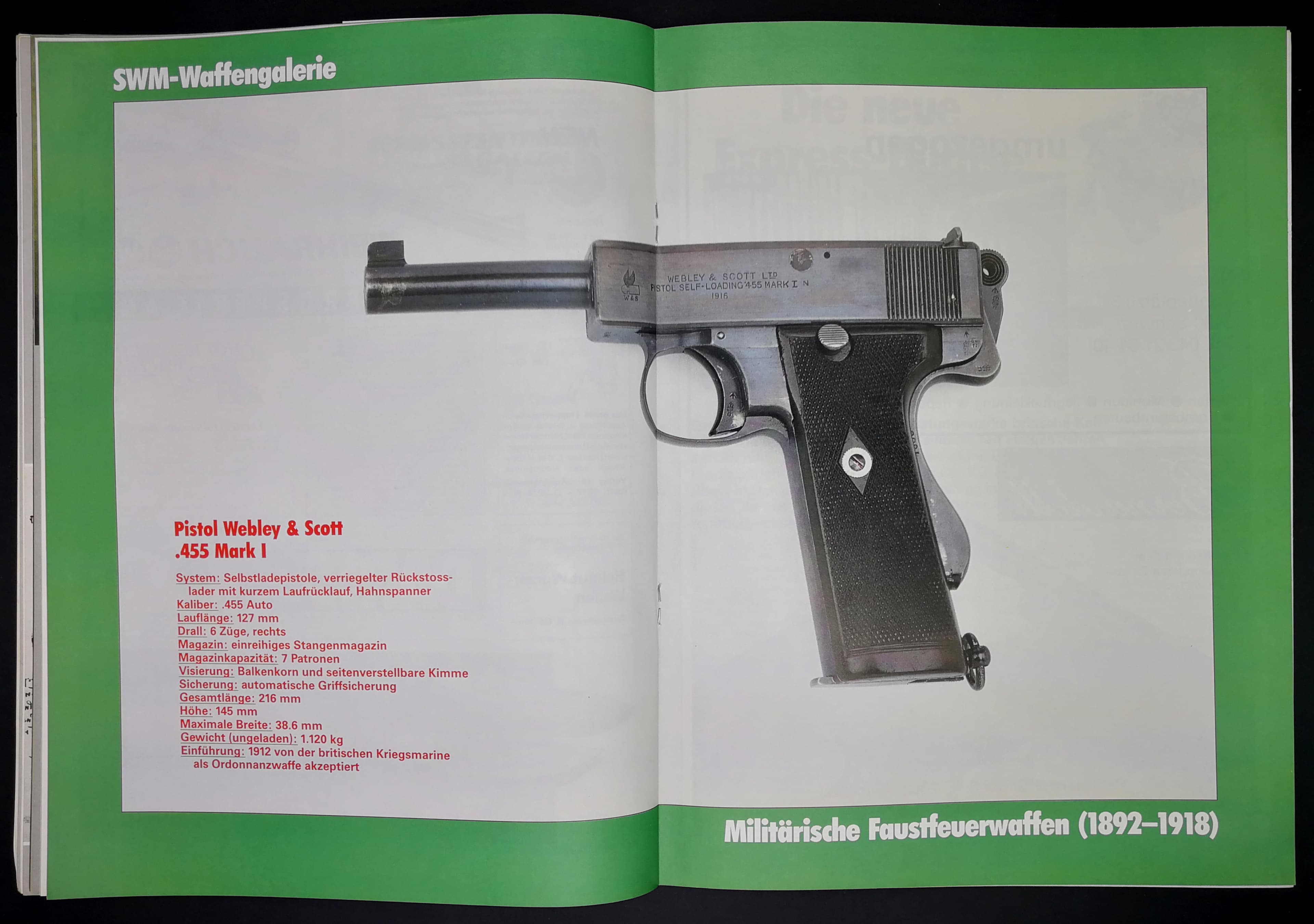 Als Centerfold darf diesen Monat die Britische Webley & Scott .455 Mark I herhalten.