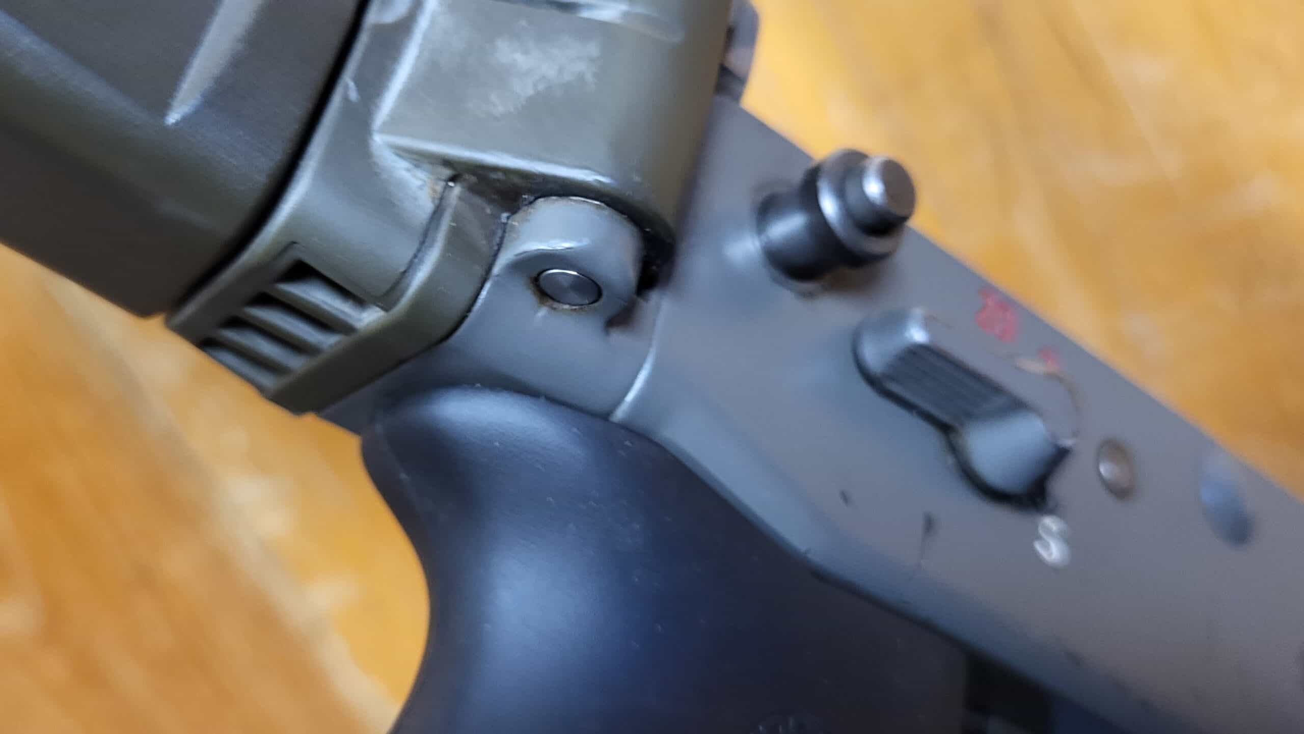 Montierter Griff, Nahansicht