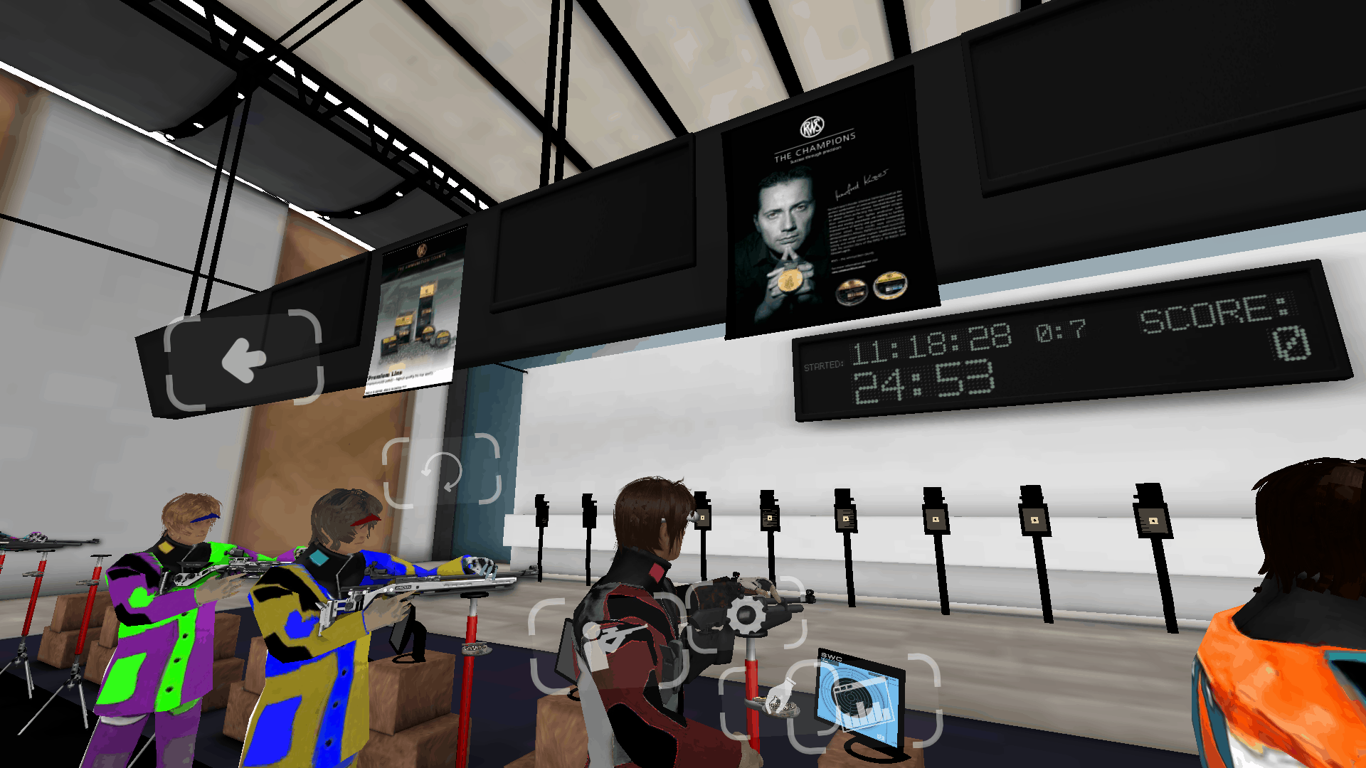 25 Minuten Zeit hat man für 20 Schuss. Die anderen Teilnehmer sind nur Dekoration und statisch.