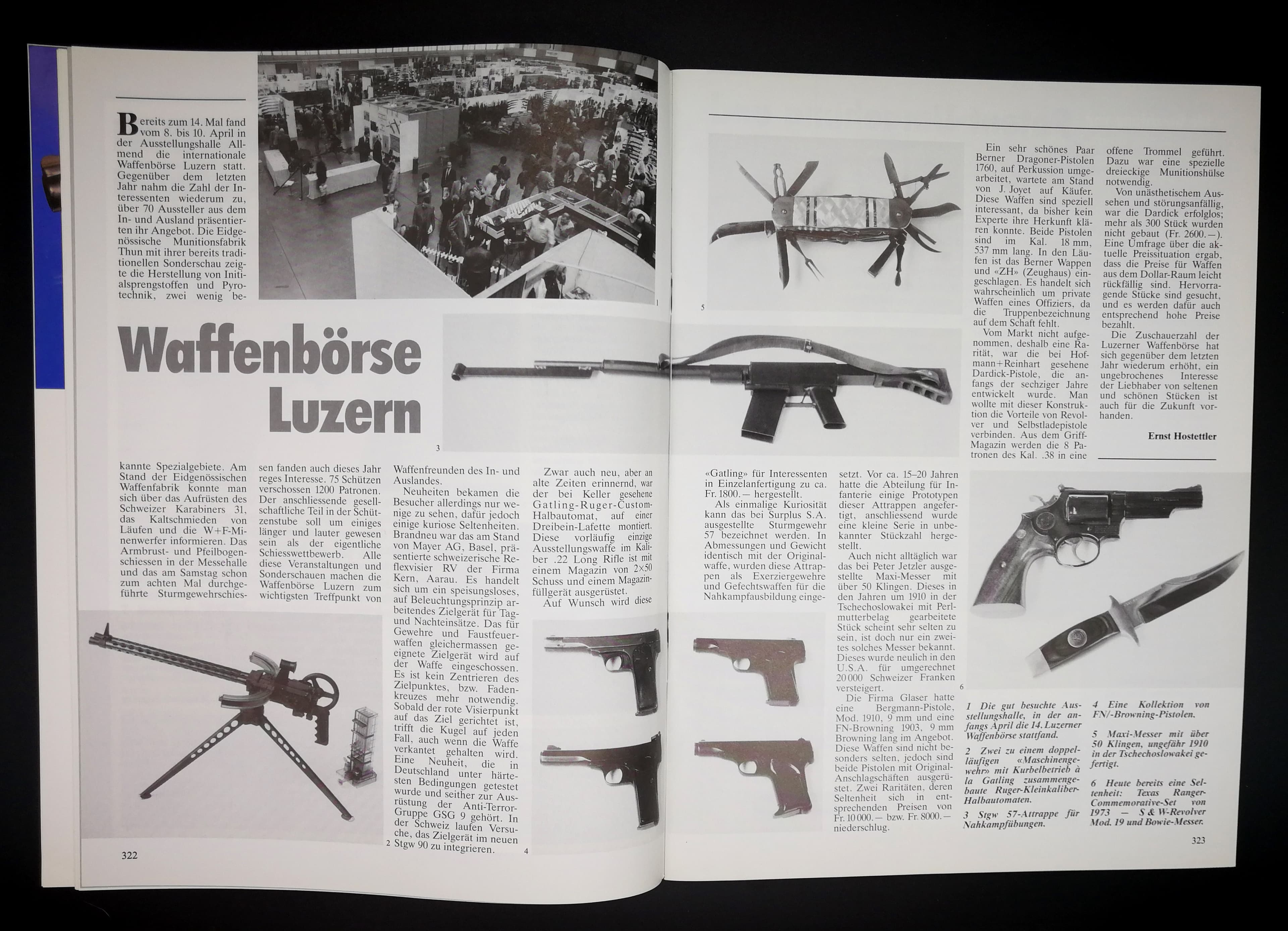 Waffenbörse Luzern! Das Ding in der Mitte ist ein Übungs-Stgw57 zu Nahkampfübungszwecken.