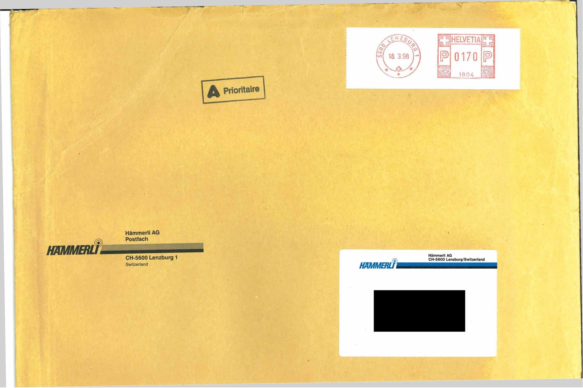 Hämmerli Briefumschlag